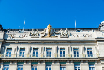 Facade of the Vienna Chamber of Commerce in Vienna, Austria