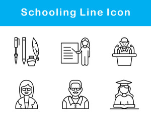 Schooling Vector Icon Set
