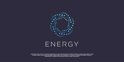 Fototapeta na wymiar Energy logo design with creative modern concept idea