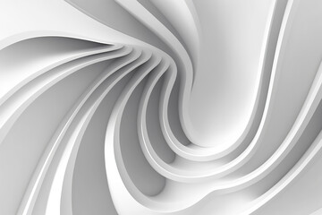 Abstract 3d background with curved white lines. Generative AI.