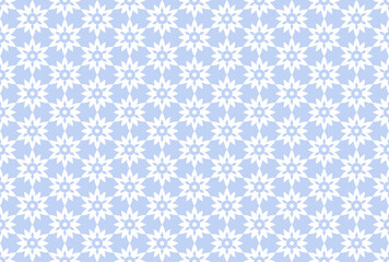 Abstract Seamless Blue Geometric Pattern.