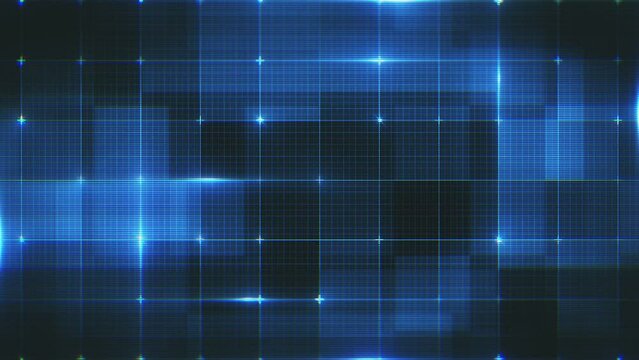 Abstract Digital Data Technology Grid/ 4k animation of an abstract background with digital data technology graphic grid