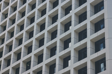 Modern building in sunlight at hong kong