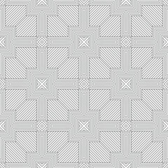 Vector seamless pattern. Modern stylish texture. Monochrome, linear abstract background.