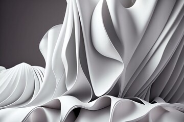 White silk abstract background AI genereted
