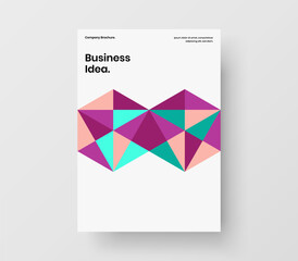 Fototapeta premium Isolated corporate identity A4 vector design illustration. Colorful mosaic pattern banner template.