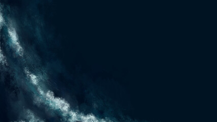 Fototapeta premium The dark seagreen and the snow-white sea foam background