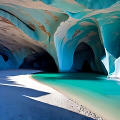 beach in the morning, waves crashing