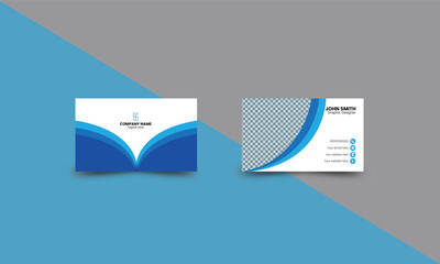 Creative and Clean Business Card Template. Modern Name Card Elegant Business Card with Abstract Color. Visiting Card with Company Logo.