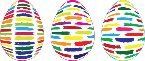 Easter Egg Design. Vector oval shape. Ornament Easter eggs set.