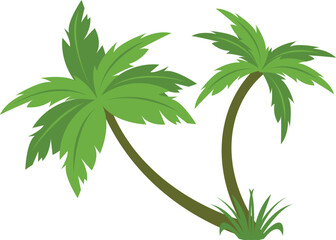 Obraz premium Palm tree vector and arts 