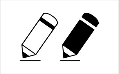 Pencil icon isolated. School symbol. Vector stock illustration. EPS 10