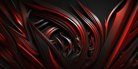 abstract red and black background, generative ai