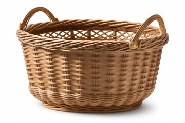 Fototapeta premium empty basket isolated on white background generative ai