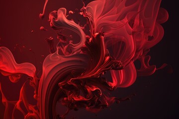 red abstract formation fictitious generative AI artwork