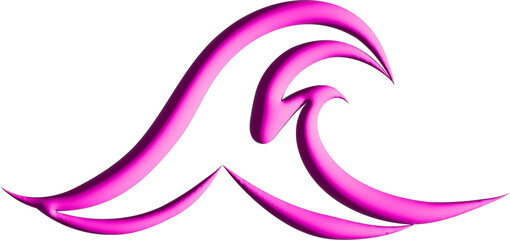 Fototapeta na wymiar 3d pink wave
