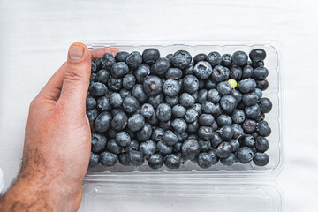fresh tasty blueberries as a background