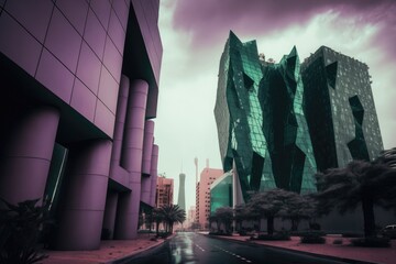 sci-fi futuristic building. generative ai surreal fantasy concept