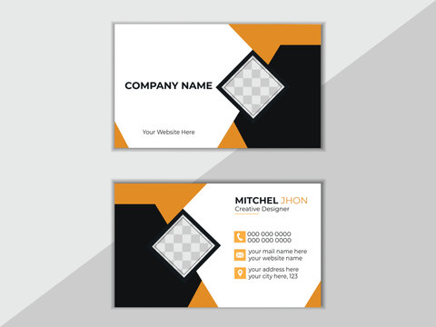 Creative business card template 2023, Visiting card design, corporate style. Vector illustration, modern creative business card.