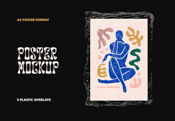 Wrapped A4 Poster Mockup