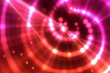 pink color glowing spiral abstract background generative AI 