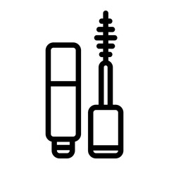 Eyelash mascara line icon