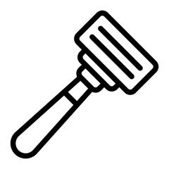 Shaving razor line icon