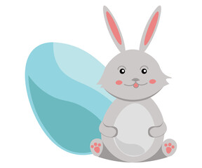 Fototapeta na wymiar easter bunny with an egg