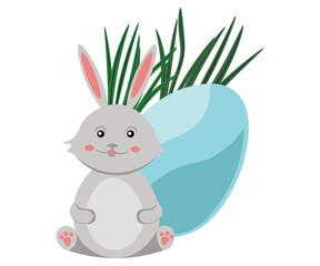 easter bunny with a egg