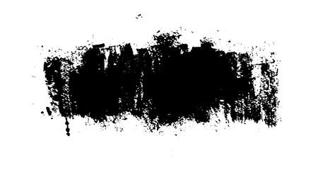 vector black strokes and marks from a dry brush, splashes and smudges from watercolor or ink. Vector illustration