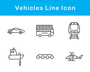 Vehicles Vector Icon Set