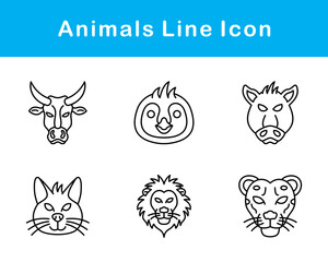 Animals Vector Icon Set