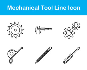 Mechanical Tool Vector Icon Set