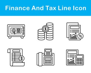 Finance And Tax Vector Icon Set