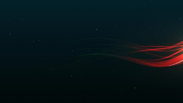 Red and green elegant paticle intro for background