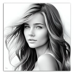 Naklejka premium Intriguing and captivating - Portrait of a young woman
