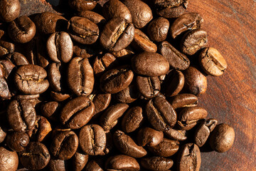 Coffee bean texture pattern use for background.
