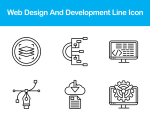 Web Design And Development Vector Icon Set