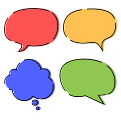 Chat icon and easy to use! Set of speech bubbles