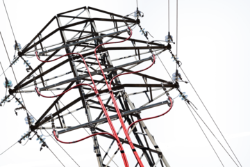 Torre electrica. Concepto de electricidad y energía.