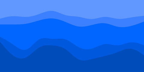 Blue sea waves illustration useful as a background