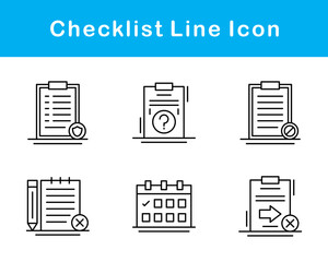 Checklist Vector Icon Set