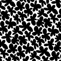 Vintage floral seamless pattern with rose flowers. Element for design. Hand-drawn contour lines and strokes.	