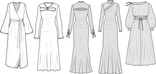 Naklejka premium set of clothes, cutout details 