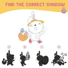 Find the correct shadow. Matching shadow game for children