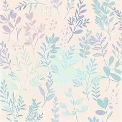 floral background pattern with leaves