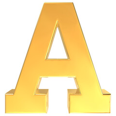 Letter Gold 3D Render