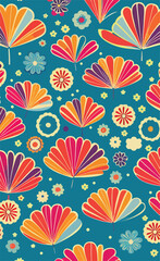 seamless pattern with flowers