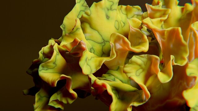 Yellow abstract mushroom blob