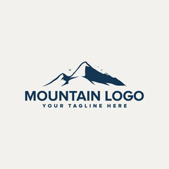 Mountain Landscape Silhouette for Outdoor Travel adventure Vintage logo design